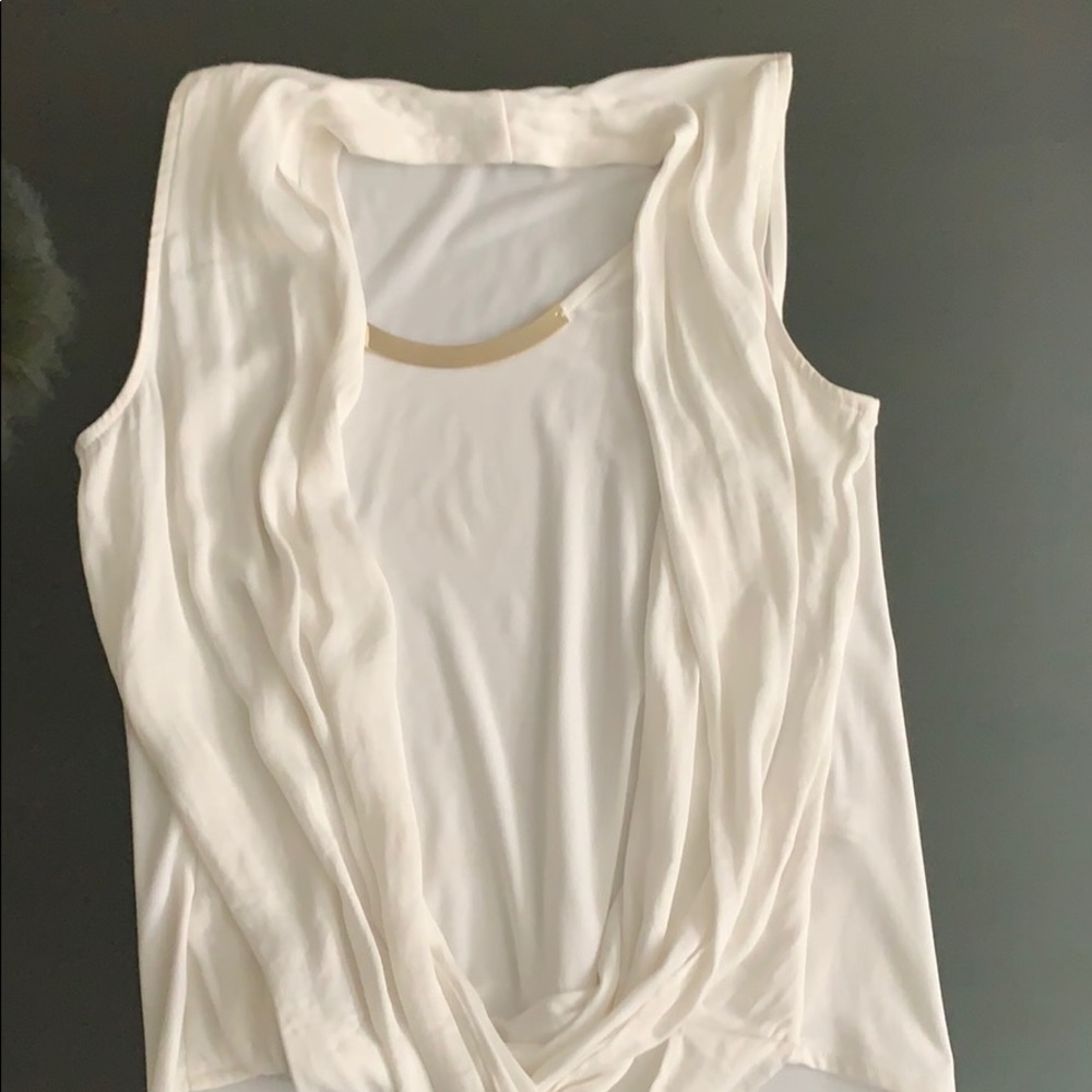 White blouse w/ gold detail